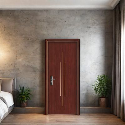 İç Mekan Kullanımı İçin Özelleştirilebilir Neme Dayanıklı Termite Geçirmez Ses Geçirmez WPC Oyuk Kapı